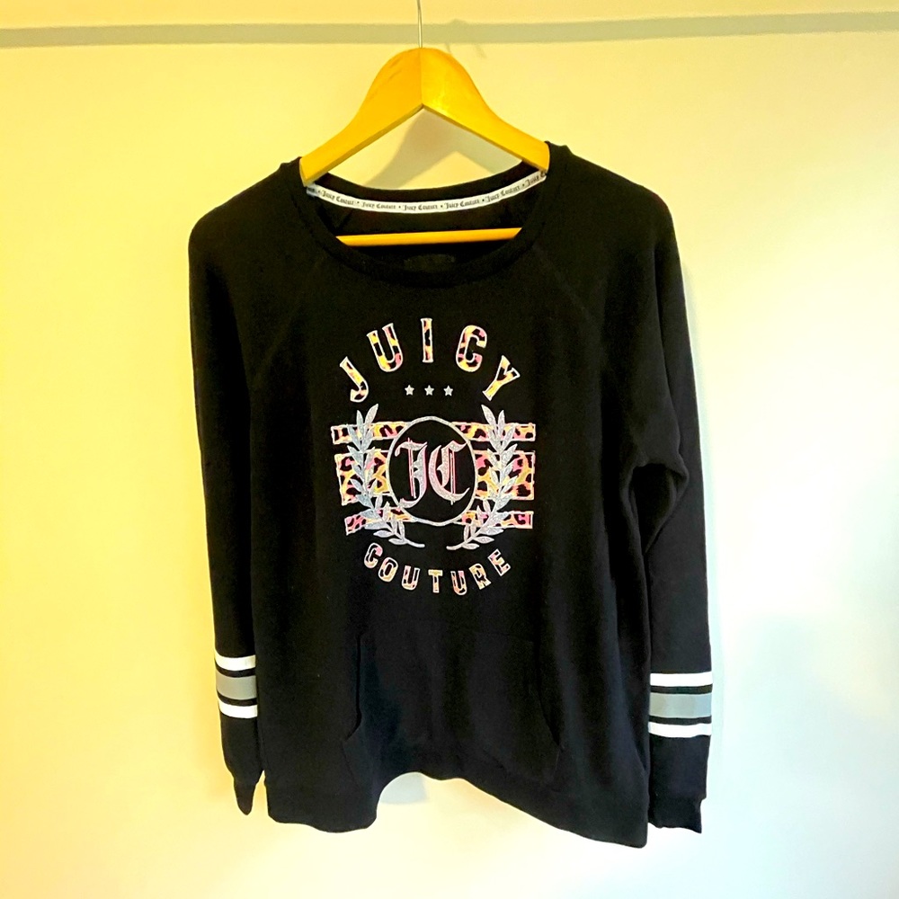 Juicy Couture Sweatshirt, Black, Medium